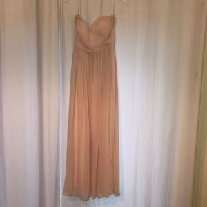 blush bridesmaid dress